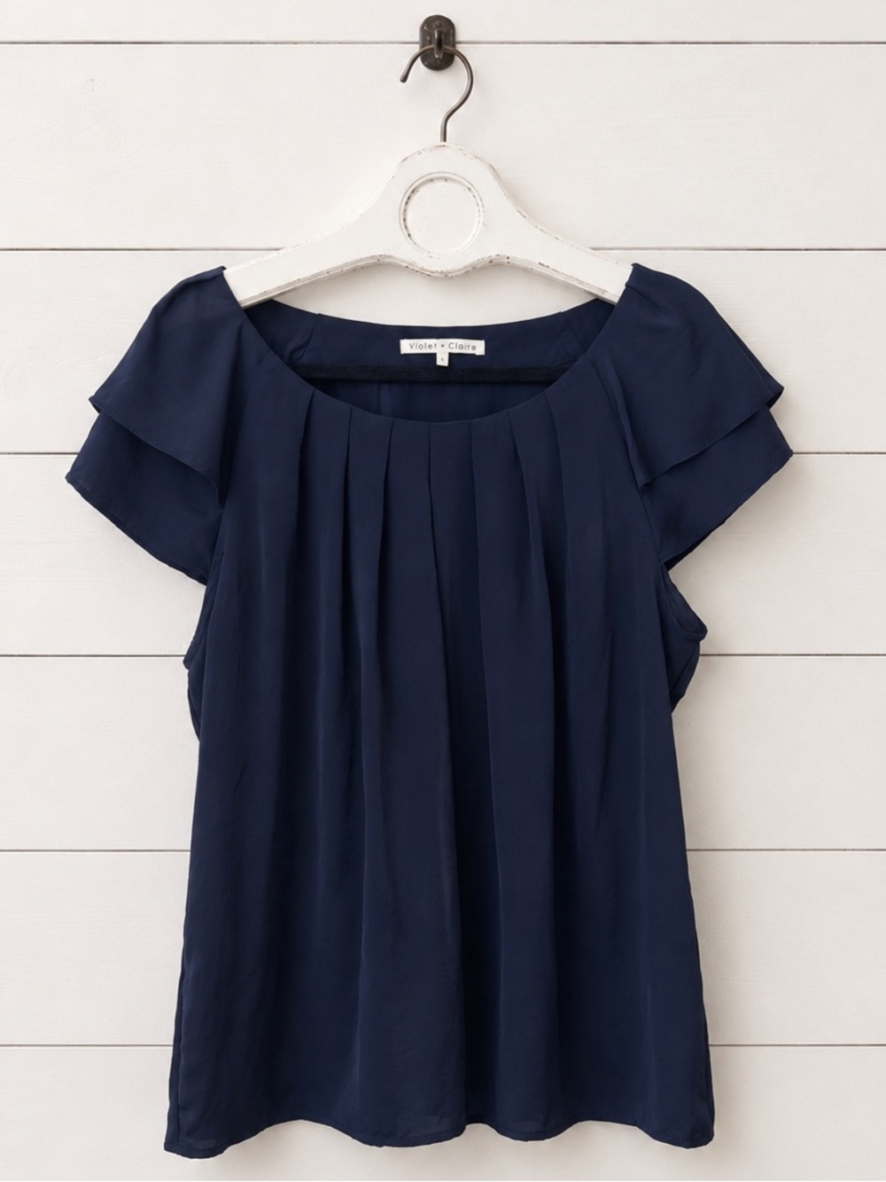 Violet & Claire Navy Blouse